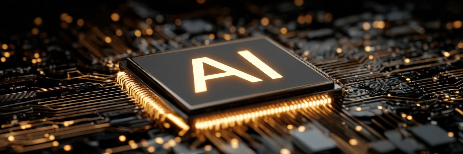 Glowing AI chip with interconnected circuits symbolizing AI impact on capital markets